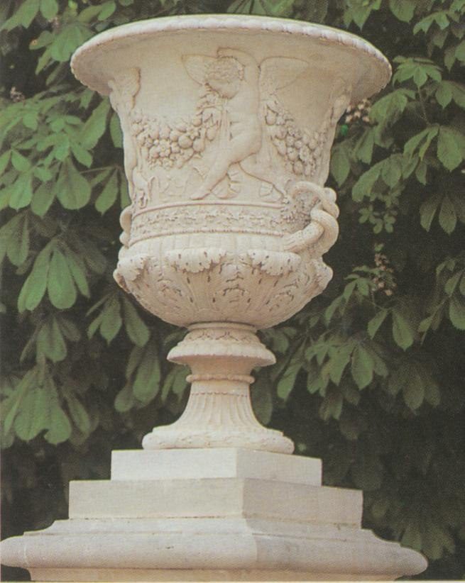 Floral Stone Planter