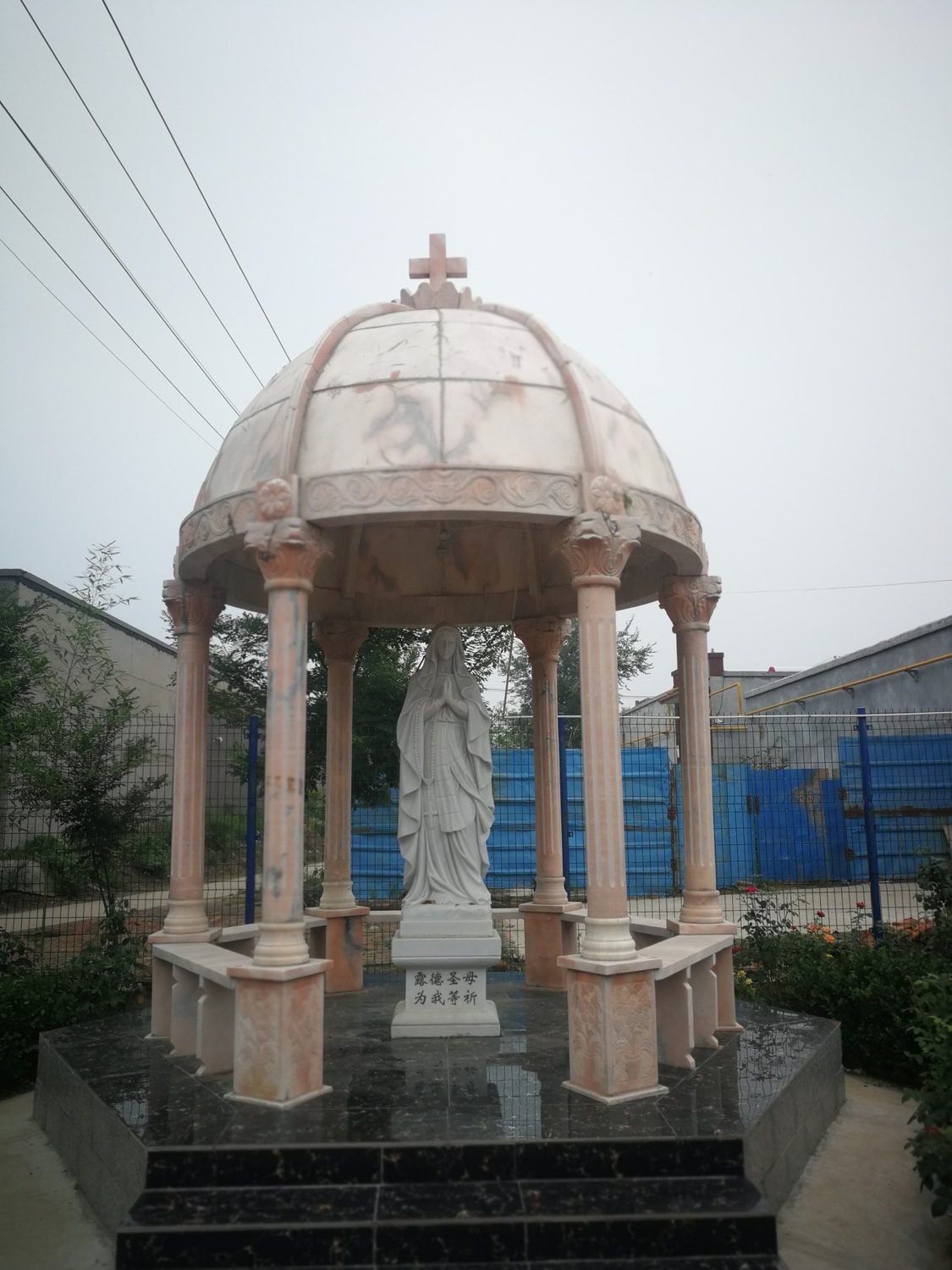 Garden stone pavilion