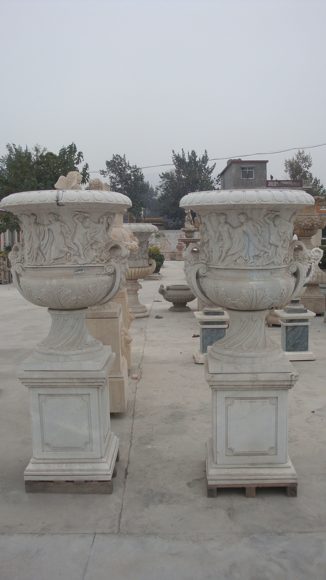 Paired Garden Urns