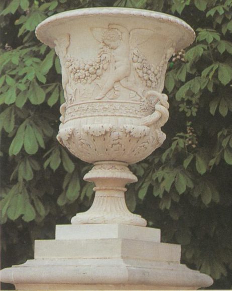 Floral Stone Planter